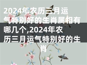 2024年农历三月运气特别好的生肖属相有哪几个,2024年农历三月运气特别好的生肖