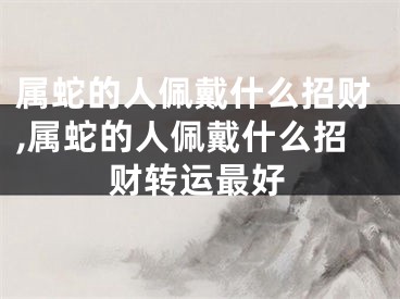 属蛇的人佩戴什么招财,属蛇的人佩戴什么招财转运最好