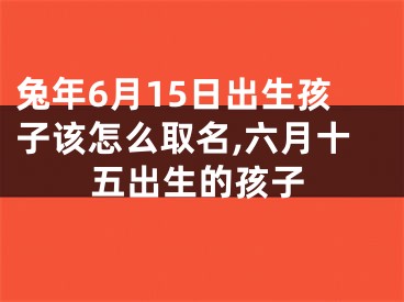 兔年6月15日出生孩子该怎么取名,六月十五出生的孩子
