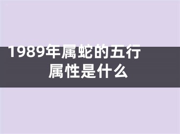 1989年属蛇的五行属性是什么