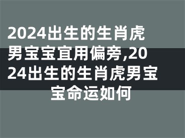2024出生的生肖虎男宝宝宜用偏旁,2024出生的生肖虎男宝宝命运如何