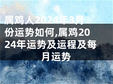 属鸡人2024年3月份运势如何,属鸡2024年运势及运程及每月运势
