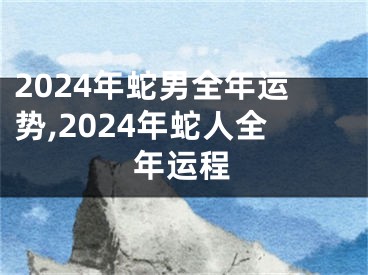 2024年蛇男全年运势,2024年蛇人全年运程