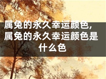 属兔的永久幸运颜色,属兔的永久幸运颜色是什么色