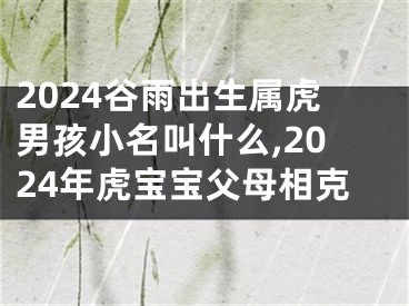 2024谷雨出生属虎男孩小名叫什么,2024年虎宝宝父母相克