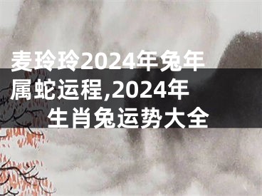 麦玲玲2024年兔年属蛇运程,2024年生肖兔运势大全