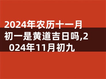 2024年农历十一月初一是黄道吉日吗,2024年11月初九