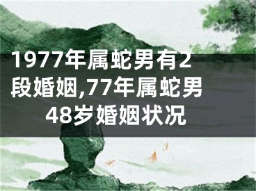 1977年属蛇男有2段婚姻,77年属蛇男48岁婚姻状况