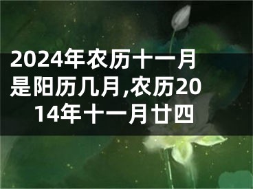 2024年农历十一月是阳历几月,农历2014年十一月廿四