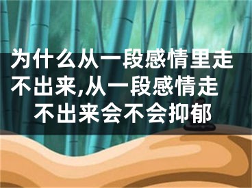 为什么从一段感情里走不出来,从一段感情走不出来会不会抑郁