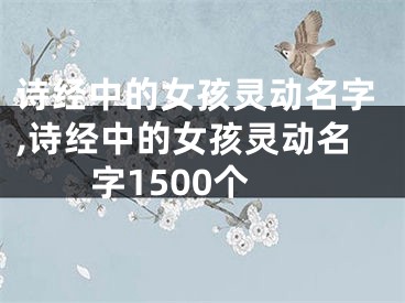 诗经中的女孩灵动名字,诗经中的女孩灵动名字1500个