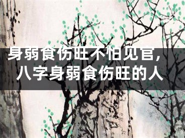 身弱食伤旺不怕见官,八字身弱食伤旺的人