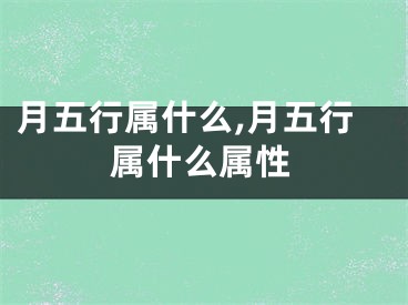 月五行属什么,月五行属什么属性