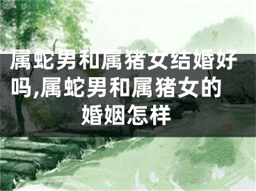 属蛇男和属猪女结婚好吗,属蛇男和属猪女的婚姻怎样