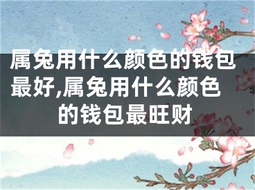 属兔用什么颜色的钱包最好,属兔用什么颜色的钱包最旺财