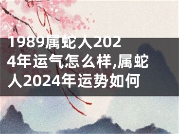 1989属蛇人2024年运气怎么样,属蛇人2024年运势如何