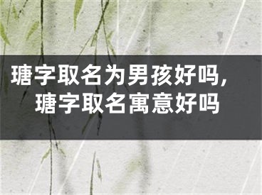 瑭字取名为男孩好吗,瑭字取名寓意好吗