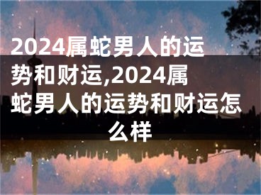 2024属蛇男人的运势和财运,2024属蛇男人的运势和财运怎么样