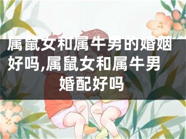 属鼠女和属牛男的婚姻好吗,属鼠女和属牛男婚配好吗