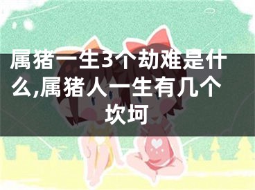 属猪一生3个劫难是什么,属猪人一生有几个坎坷