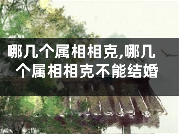 哪几个属相相克,哪几个属相相克不能结婚