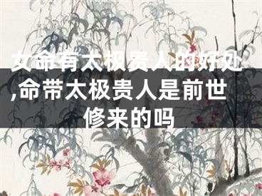 女命有太极贵人的好处,命带太极贵人是前世修来的吗