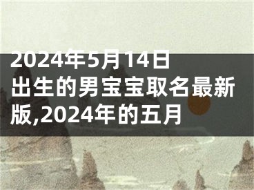 2024年5月14日出生的男宝宝取名最新版,2024年的五月