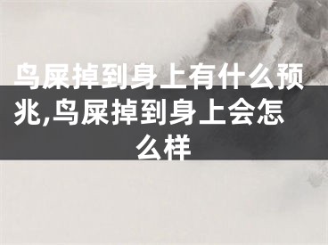 鸟屎掉到身上有什么预兆,鸟屎掉到身上会怎么样