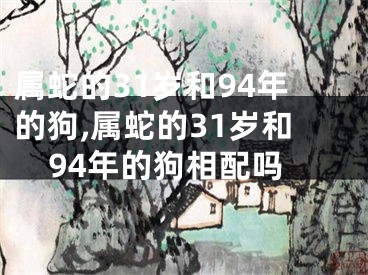 属蛇的31岁和94年的狗,属蛇的31岁和94年的狗相配吗