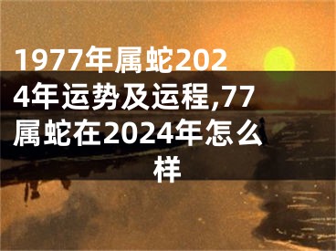 1977年属蛇2024年运势及运程,77属蛇在2024年怎么样