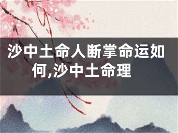 沙中土命人断掌命运如何,沙中土命理