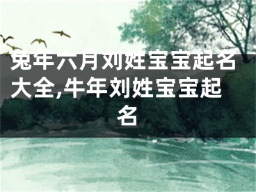 兔年六月刘姓宝宝起名大全,牛年刘姓宝宝起名