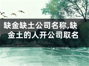 缺金缺土公司名称,缺金土的人开公司取名