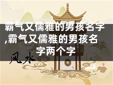 霸气又儒雅的男孩名字,霸气又儒雅的男孩名字两个字