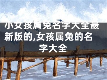 小女孩属兔名字大全最新版的,女孩属兔的名字大全