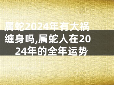 属蛇2024年有大祸缠身吗,属蛇人在2024年的全年运势