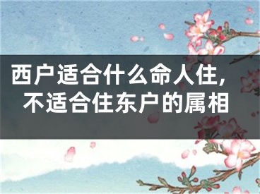 西户适合什么命人住,不适合住东户的属相