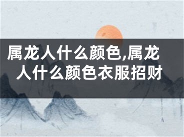 属龙人什么颜色,属龙人什么颜色衣服招财