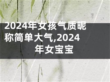 2024年女孩气质昵称简单大气,2024年女宝宝