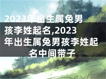 2023年出生属兔男孩李姓起名,2023年出生属兔男孩李姓起名中间带子