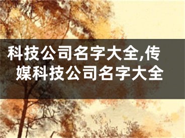 科技公司名字大全,传媒科技公司名字大全