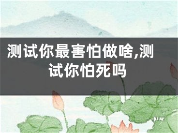 测试你最害怕做啥,测试你怕死吗