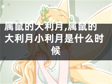 属鼠的大利月,属鼠的大利月小利月是什么时候