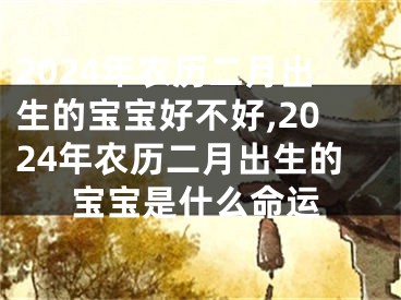 2024年农历二月出生的宝宝好不好,2024年农历二月出生的宝宝是什么命运