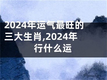 2024年运气最旺的三大生肖,2024年行什么运