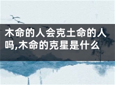 木命的人会克土命的人吗,木命的克星是什么