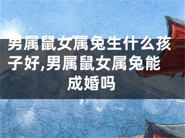 男属鼠女属兔生什么孩子好,男属鼠女属兔能成婚吗