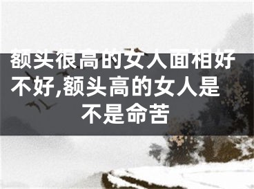 额头很高的女人面相好不好,额头高的女人是不是命苦