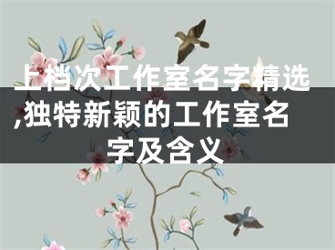 上档次工作室名字精选,独特新颖的工作室名字及含义