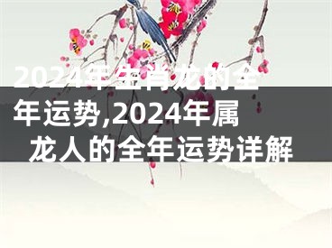 2024年生肖龙的全年运势,2024年属龙人的全年运势详解